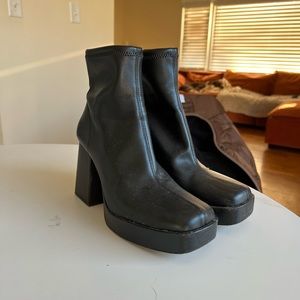 Black Platform Booties
